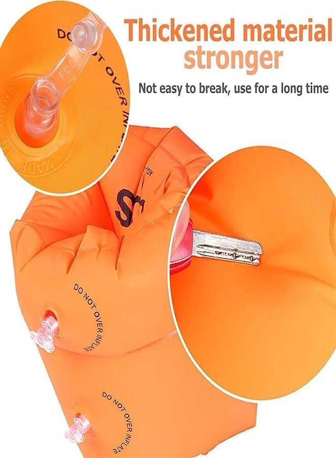 TONSYL 2 Pairs Childs Inflatable Swim Armbands Float Roll up Sleeves Ages 2-12 Years Toddler Junior Arm Float Swimming Ring Water Floaties Kids Pool Water Sports Learning Swim Training Aids - Image 4